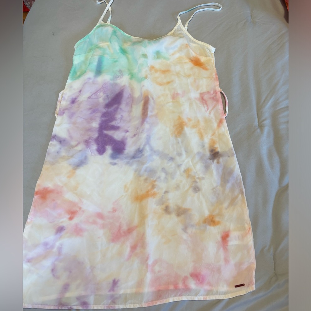 NWT n:philanthropy Willa Mini Slip Dress in Groovy Blues Tie Dye XS